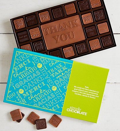Simply Chocolate®  Thank You Personalized  Box