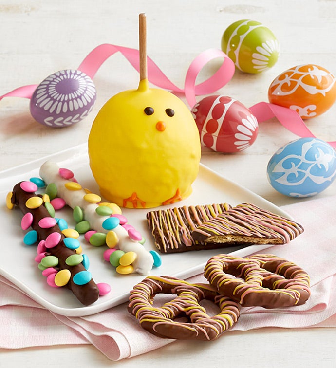 Simply Chocolate® Happy Easter Apple & Snacks Sampler