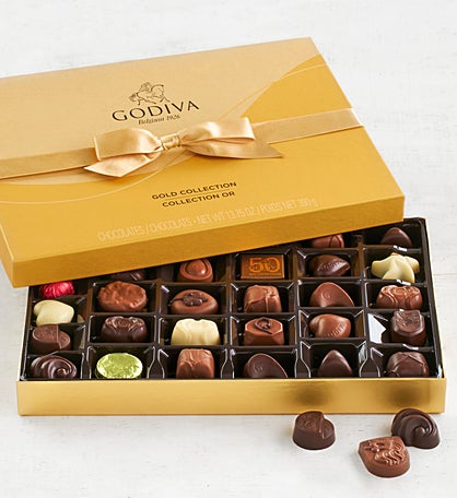 Godiva Gold Ballotin Chocolates Box - 36 piece