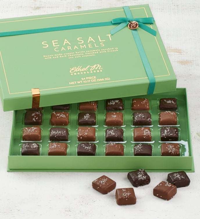 Ethel M Milk & Dark Sea Salt Caramels 24pc