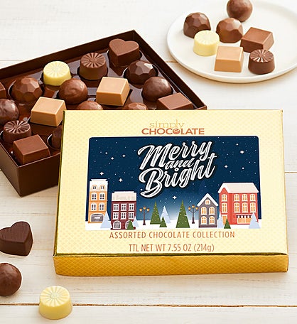 Simply Chocolate® Merry & Bright 18pc Choc Box