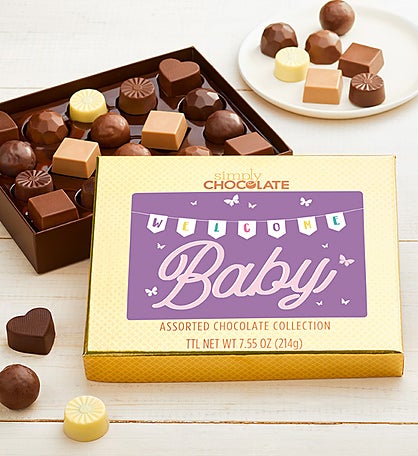 Welcome Baby Girl 18pc Chocolate Box