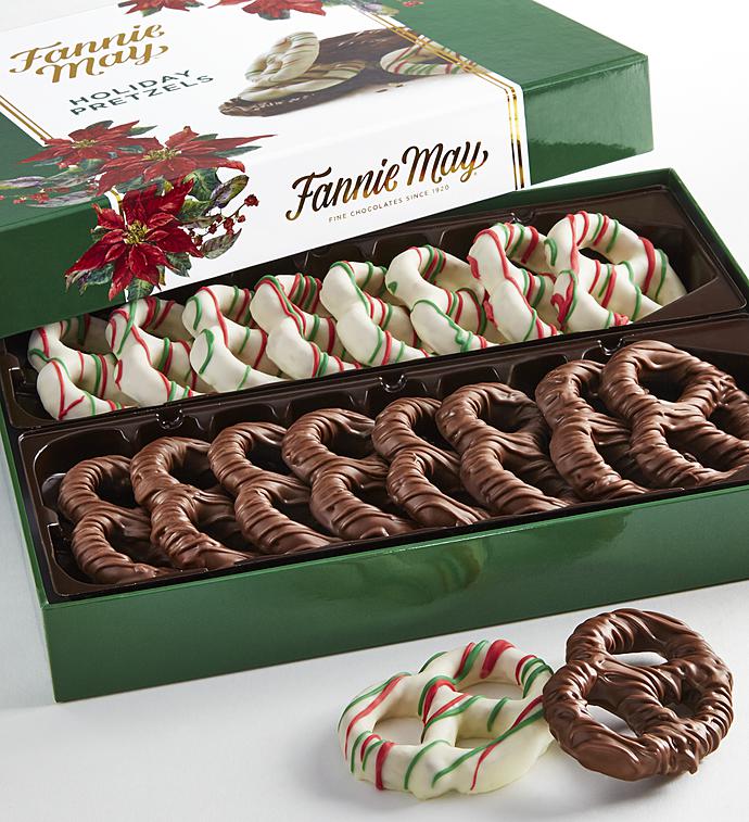 Fannie May Holiday Chocolate Covered Pretzels