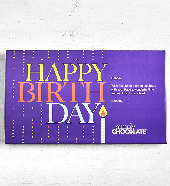 Simply Chocolate Happy Birthday Personalized Box 