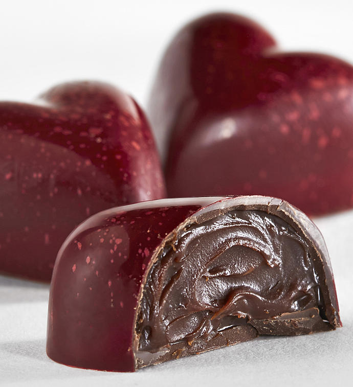Kohler Dark Chocolate Raspberry Ganache Hearts
