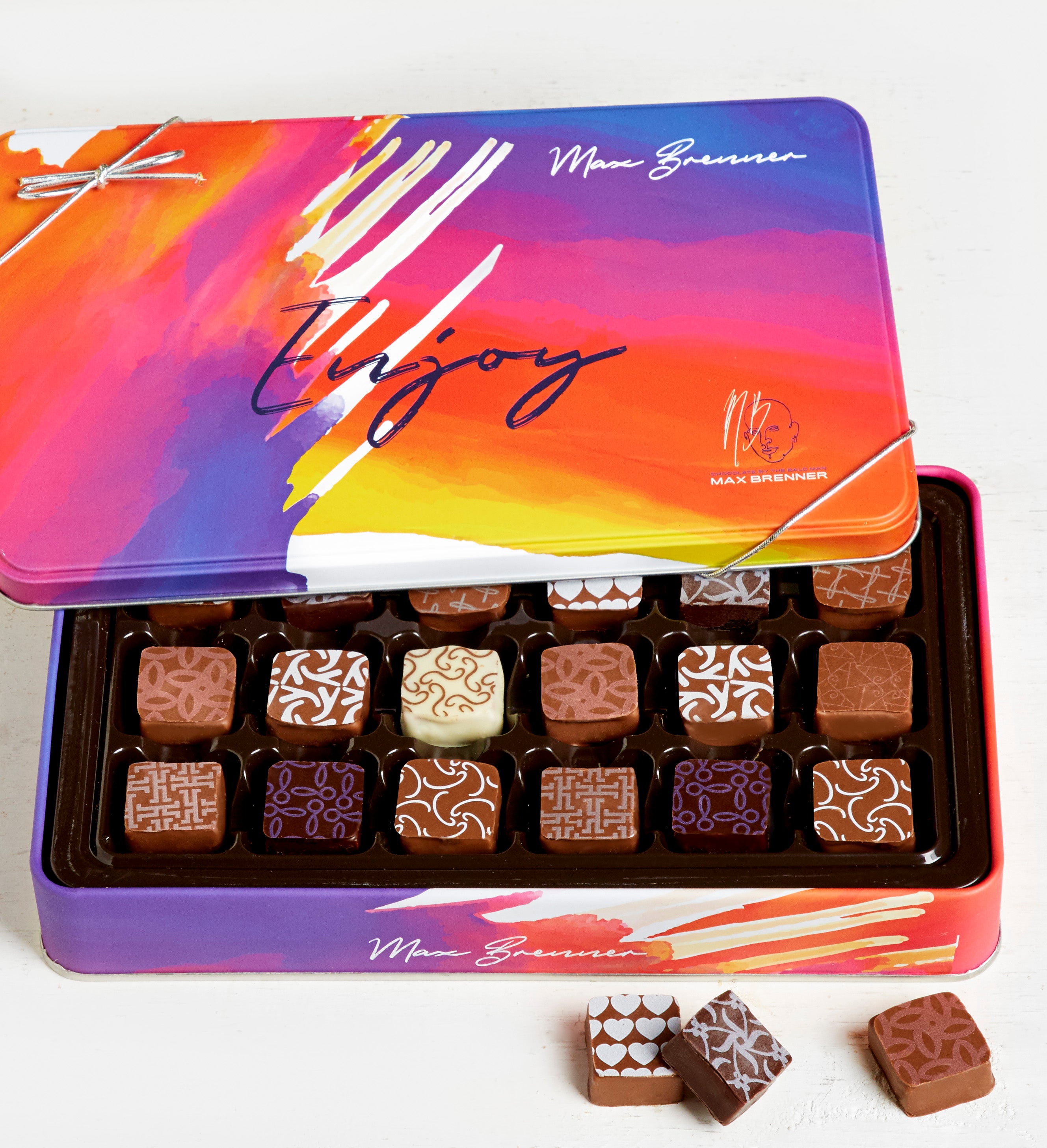  Max Brenner 18 Pc Enjoy! Chocolate Pralines Tin