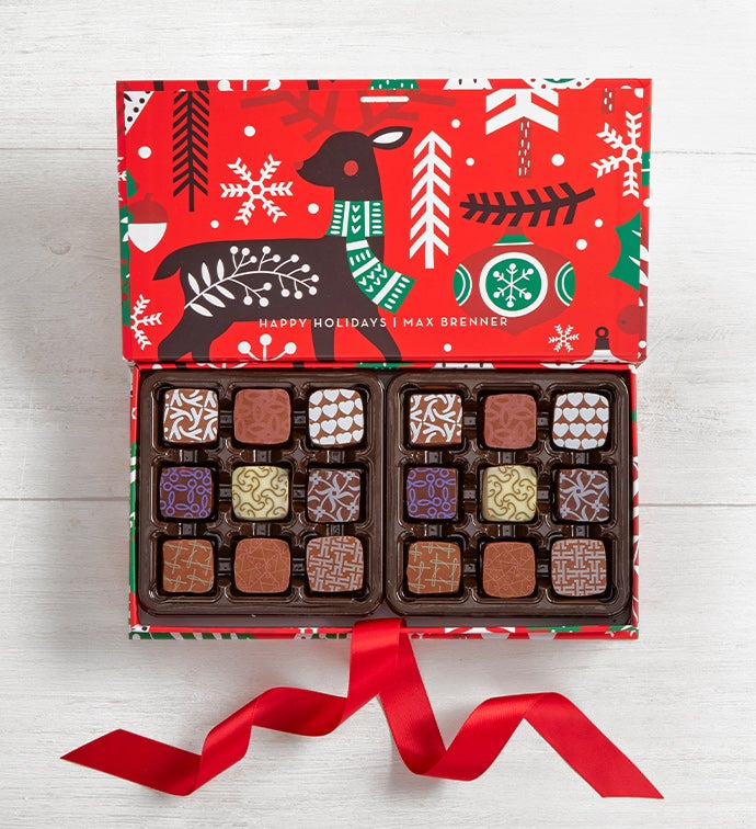 Max Brenner 18 pc Holiday Chocolate Pralines Box