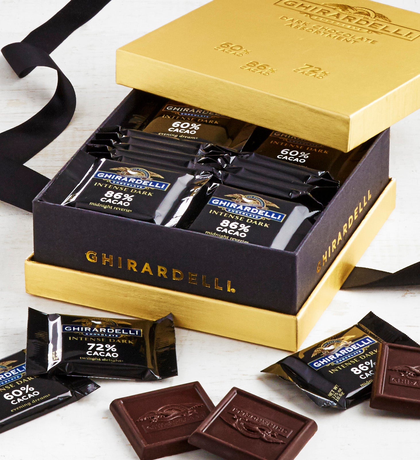 Ghirardelli Intense Dark Chocolate Gold Box 27pc