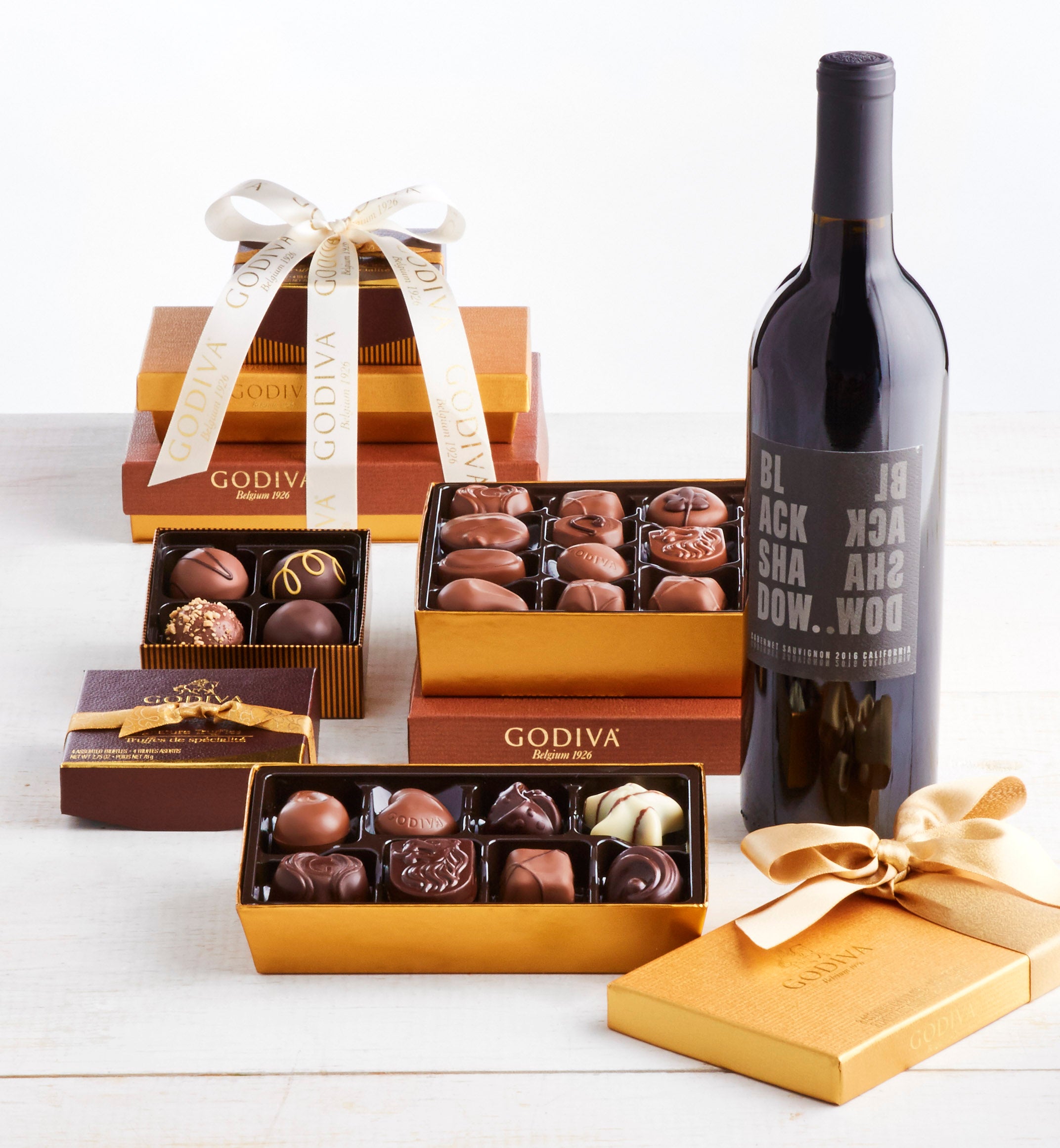 Godiva Excellence Chocolate Tower with Wine