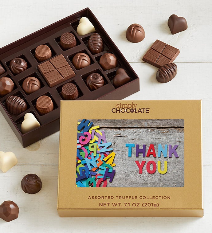 Thank You Letters 17pc Chocolate Box