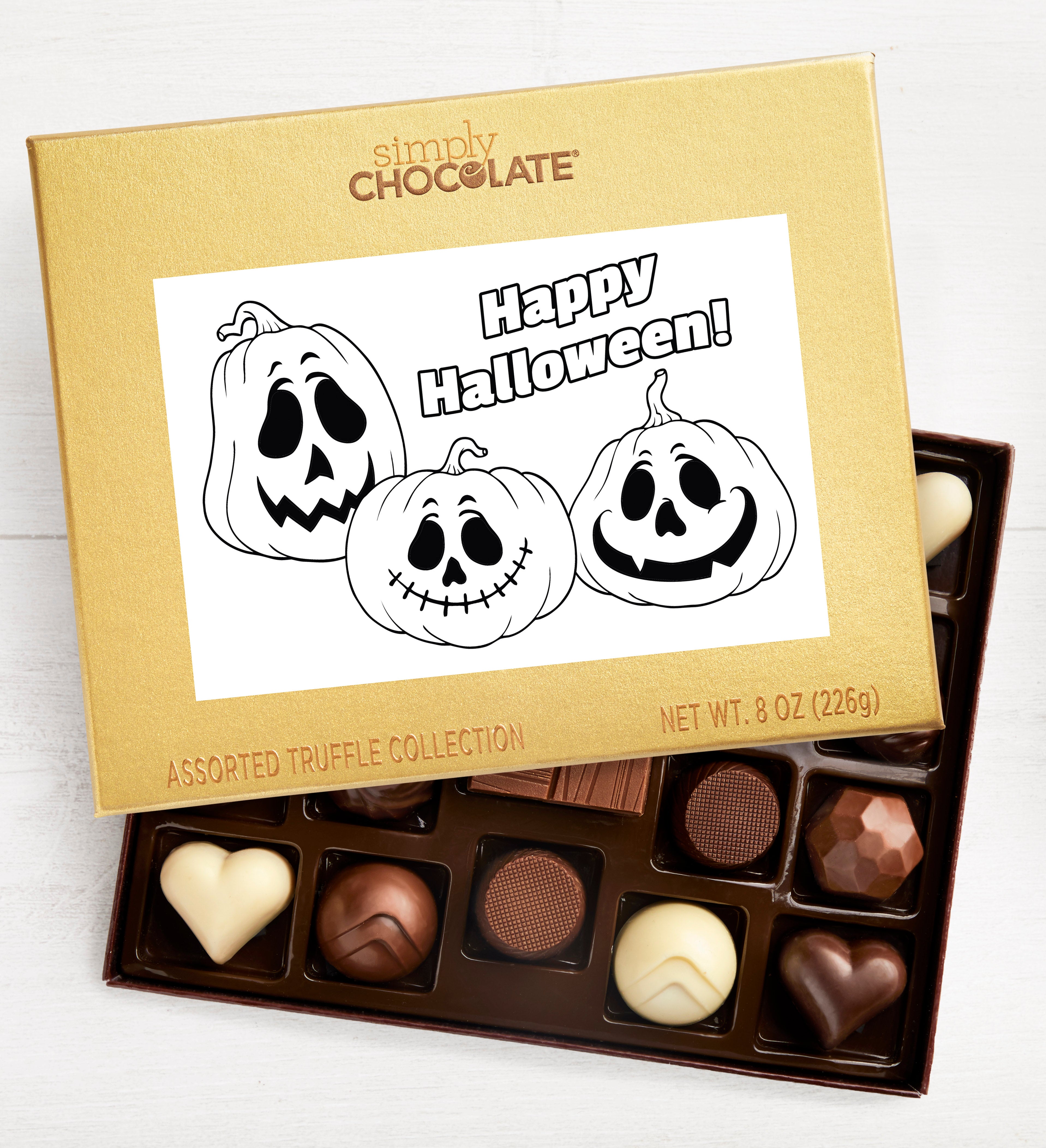 Happy Halloween Coloring Page 19pc Chocolate Box