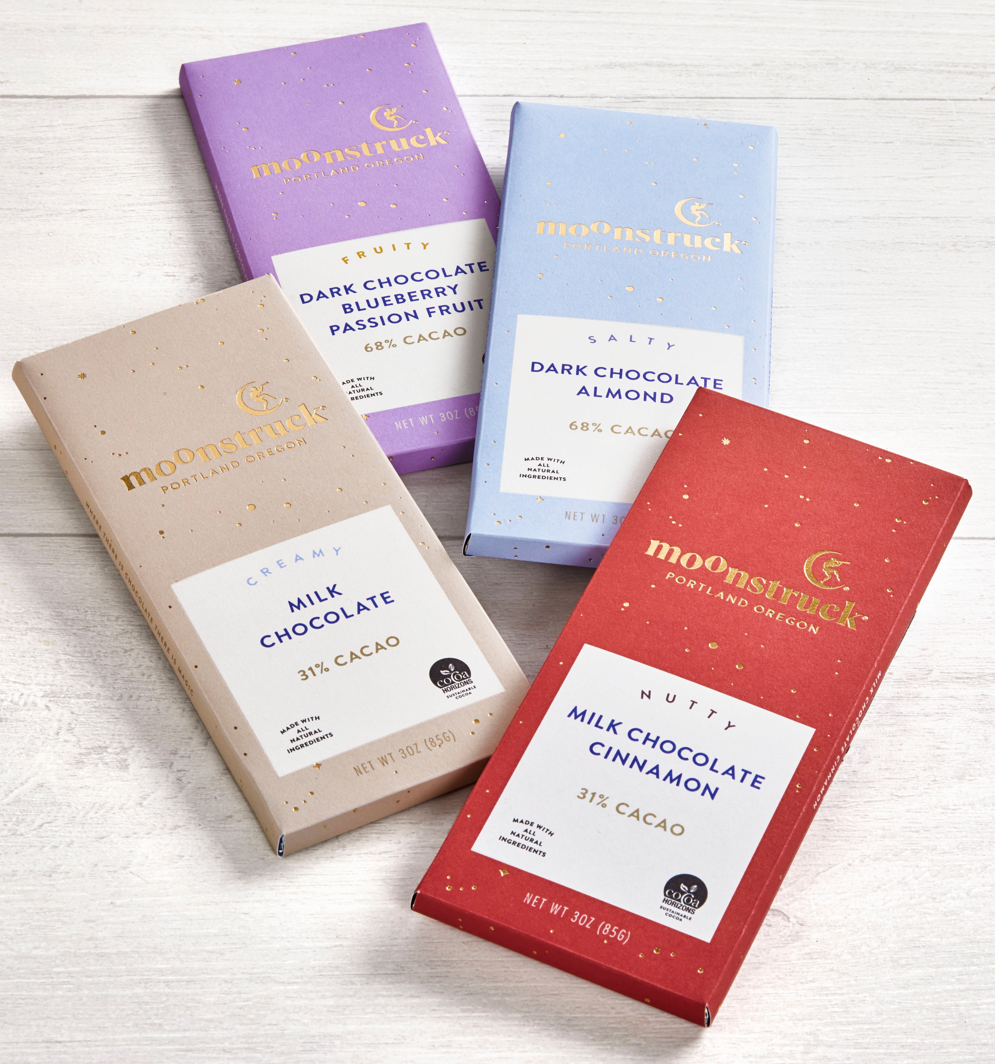 Moonstruck Chocolate 4 pc Classic Bar Bundle