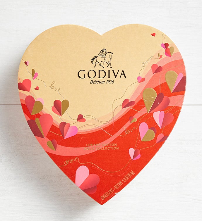 Godiva® Heart Gift Box 14pc Asst Chocolates