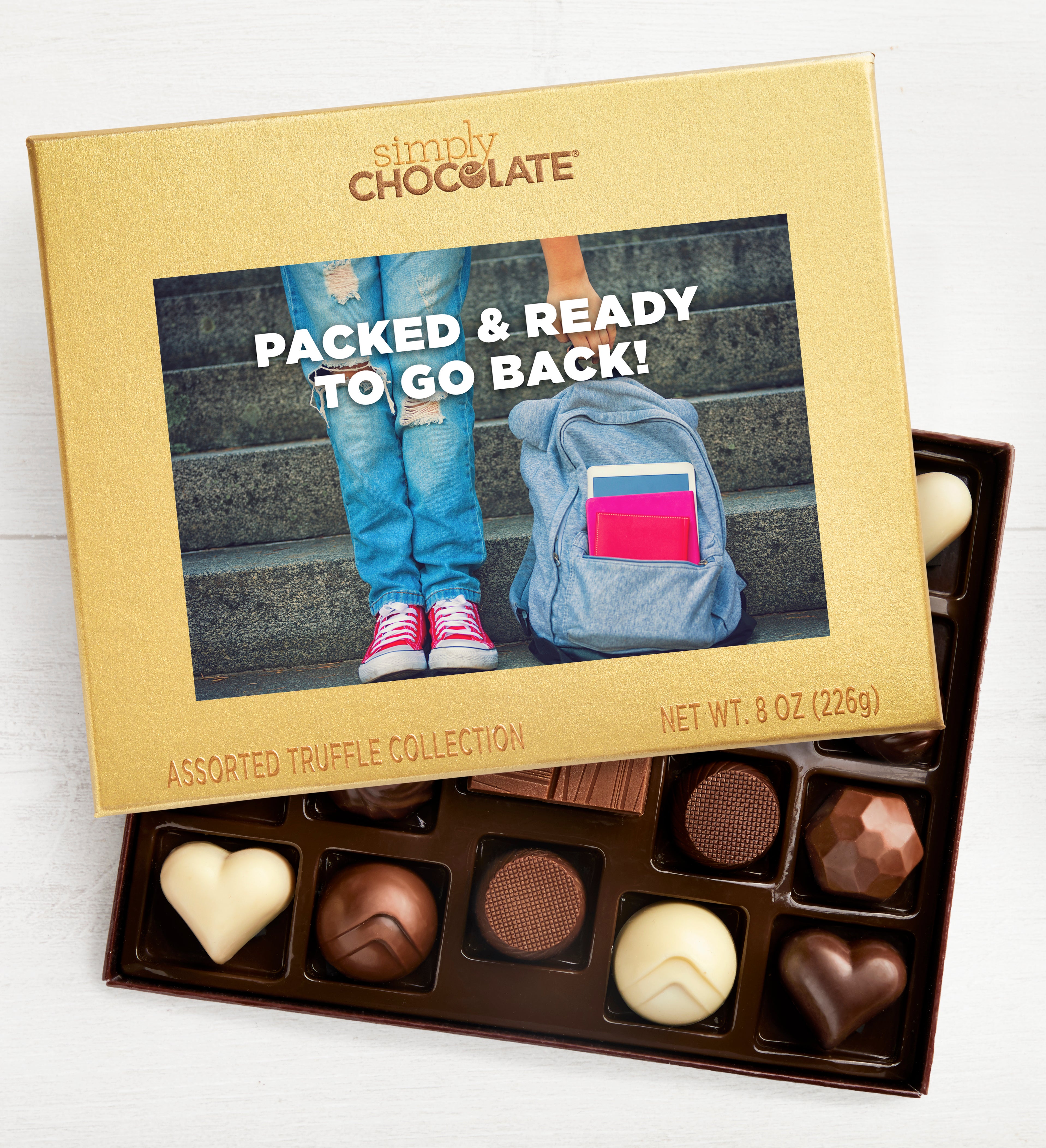 Packed and Ready to Go Back 19 pc Chocolate Box