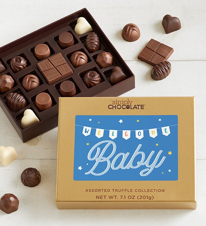 Welcome Baby Boy 17pc Chocolate Box