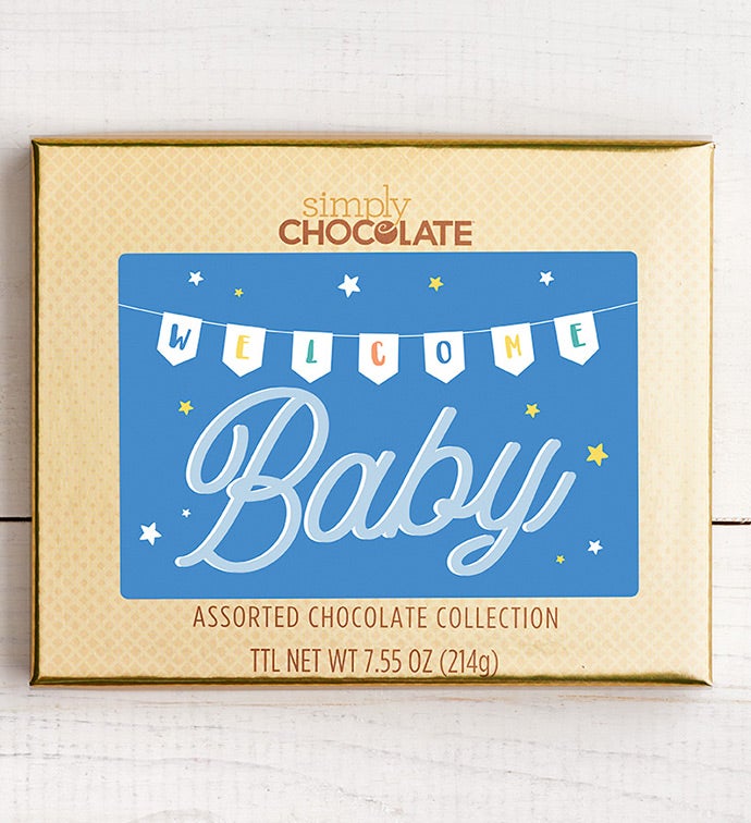 Welcome Baby Boy 18pc Chocolate Box