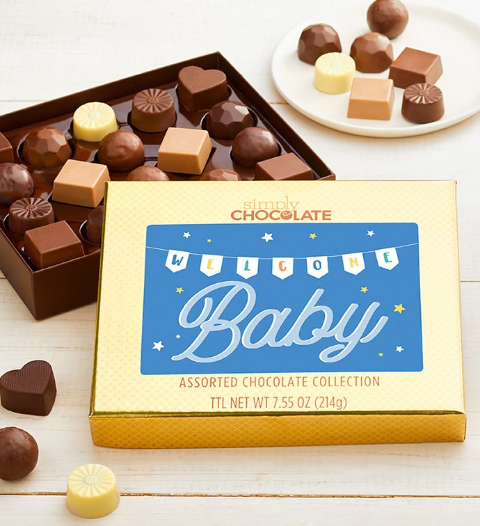 Welcome Baby Boy 18pc Chocolate Box