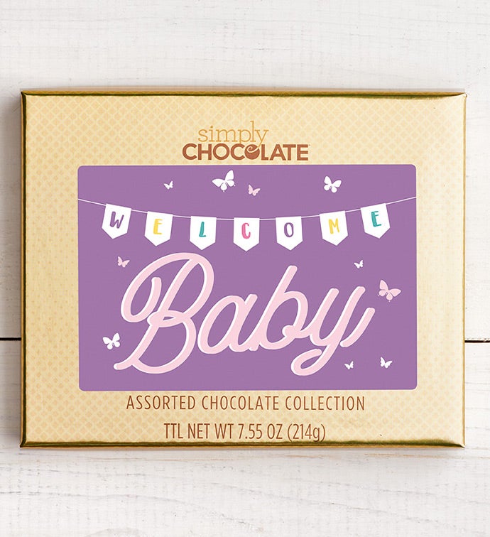 Welcome Baby Girl 18pc Chocolate Box