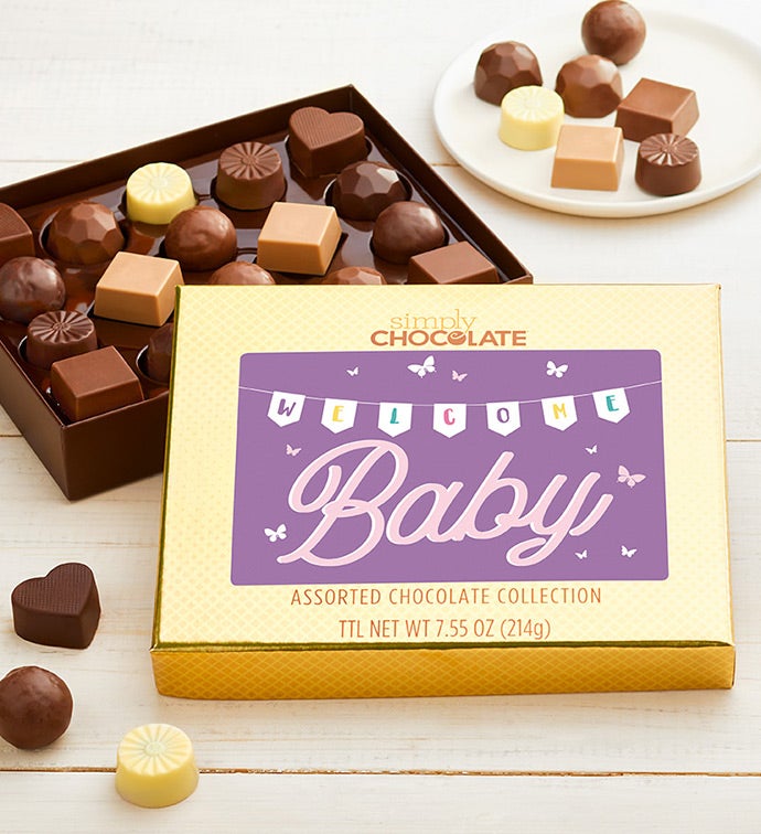 Welcome Baby Girl 18pc Chocolate Box