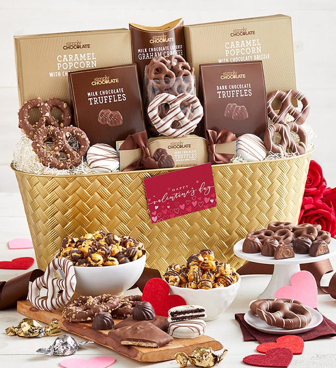 Valentine's Day Snacking Favorites Basket