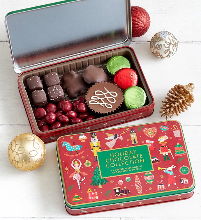 Simply Chocolate Holiday Chocolate Confections Tin |: SimplyChocolate ...