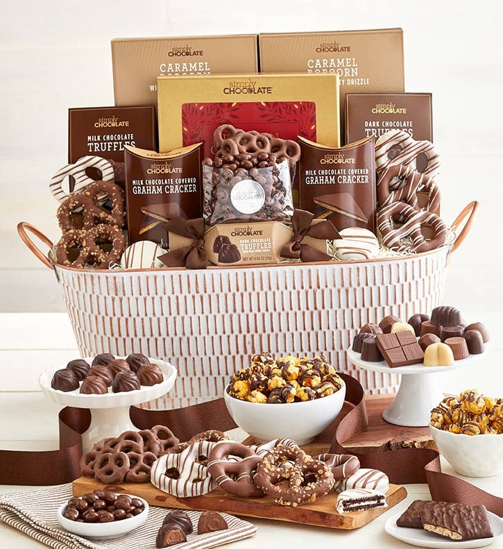 Simply Chocolate® Snacking Favorites Basket Ultimate