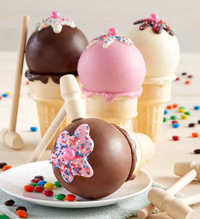 Ice Cream Chocolate Breakable Cones Set of 4