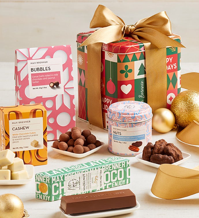 Max Brenner Holiday Muse Square Tin Box