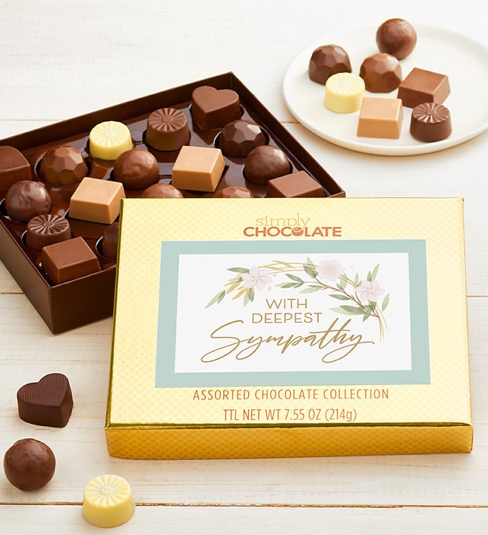With Deepest Sympathy 18pc Chocolate Box