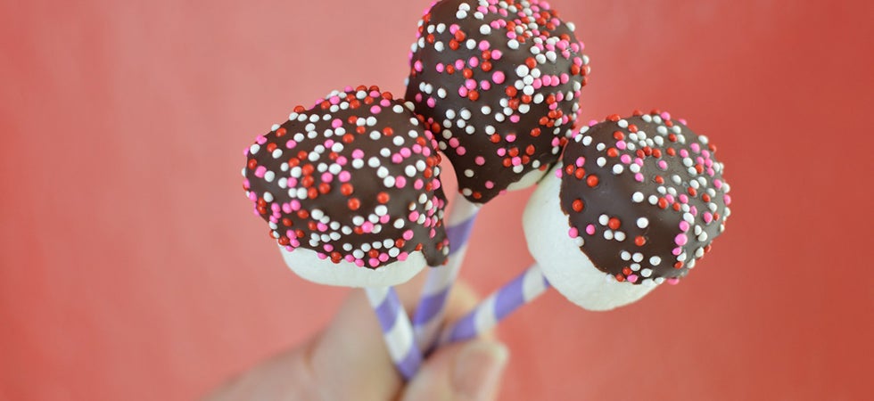 Sprinkle Covered Marshmallow Pops